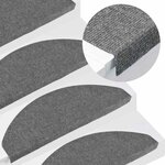 vidaXL Tapis d'escalier auto-adhésifs 20 Pièces gris 65x22 5x3 5 cm