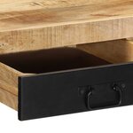 vidaXL Bureau 100x50x75 cm bois de manguier brut massif