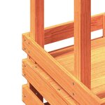 vidaXL Table de bar d'extérieur avec toit marron bois massif