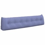 vidaXL Coussin de Dos Bleu denim 200 x 24 x 50 cm tissu
