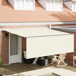vidaXL Store rétractable automatique crème 350x250 cm
