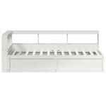 vidaXL Lit bibliothèque sans matelas blanc 90x190cm bois de pin massif
