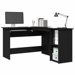 vidaXL Bureau d'angle Chêne noir 120 x 140 x 75 cm Bois d'ingénierie