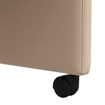 vidaXL Chaises de Salle à Manger avec Roues 2 Pièces Cappuccino