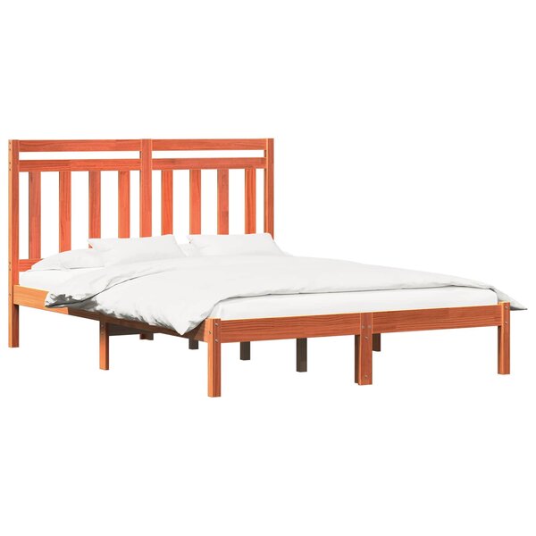 vidaXL Cadre de lit Cire marron 205 5 x 165 5 x 100 cm