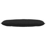 vidaXL Coussin de Dos Noir 120 x 19 x 50 cm tissu