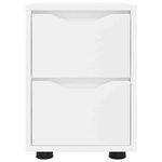 vidaXL Table de chevet Blanc 30 5 x 30 x 43 cm Bois d'ingénierie