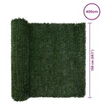 vidaXL Clôture Artificielle Vert foncé 1 5 x 4 m PVC et Acier