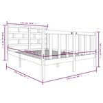 vidaXL Cadre de lit bois de pin massif 120x190 cm petit double