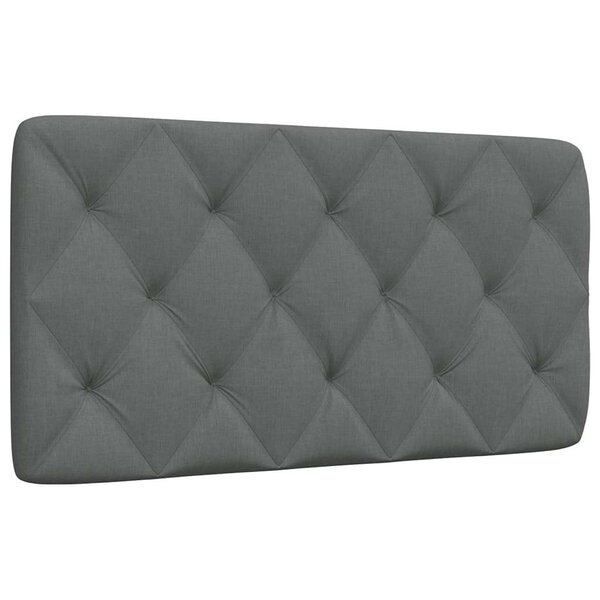 vidaXL Coussin de tête de lit gris foncé 100 cm tissu