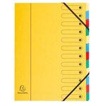Trieur Harmonika Fenêtres Imprimées Véritable Carte Lustrée 12 Compartiments - Couleurs Assorties - X 6 - Exacompta