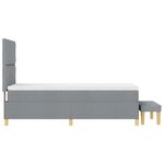 vidaXL Lit à ressorts avec matelas Gris clair 90 x 200 cm tissu
