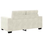 vidaXL Ensemble de Canapés 2 Pièces Crème 221 x 78 x 80 cm Velours