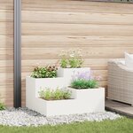 Jardinière vidaXL 100x100x60 cm Acier Blanc