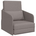 vidaXL Canapé-Lit Taupe 65 x 80 x 83 cm tissu
