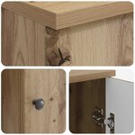 vidaXL Bureau Chêne artisanal 142 5 x 50 x 75 cm Bois d'ingénierie