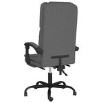 vidaXL Fauteuil de massage inclinable de bureau Gris foncé Tissu