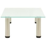 vidaXL Meuble TV Givré 60x35x17 cm Verre trempé