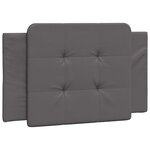 vidaXL Cadre de lit sans matelas Zadar gris 90x200 cm similicuir