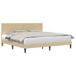 vidaXL Cadre de lit avec tête de lit Gris Vert Clair 200 x 200 cm