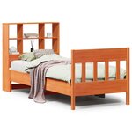 vidaXL Cadre de lit sans matelas cire marron 90x190 cm bois pin massif