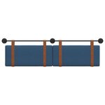 vidaXL Tête de lit suspendue Uni Bleu 190 x 55 x 5 cm PU antique