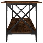 vidaXL Table basse Chêne fumé 100x45x45 cm Bois d'ingénierie et fer