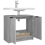 vidaXL Armoire de bain Sonoma gris 64 5x33 5x59 cm Bois d'ingénierie