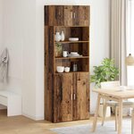 vidaXL Armoire de rangement Bois Ancien 80 x 42 5 x 225 cm