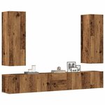 vidaXL Meubles TV muraux 5 Pièces vieux bois bois d'ingénierie