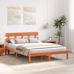 vidaXL Cadre de lit Marron 150 x 200 cm Bois de pin massif