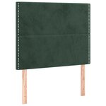 vidaXL Sommier à lattes de lit et matelas Vert foncé 120x200cm Velours