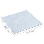 vidaXL Planches de plancher autoadhésives 5 11 m² PVC Blanc Marbre