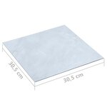 vidaXL Dalles de plancher autoadhésives 5 11 m² PVC blanc marbre
