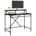 vidaXL Bureau Chêne noir 100 x 50 x 90 cm Bois d'ingénierie