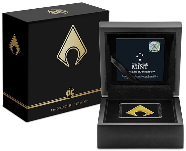 Pièce de monnaie 2 Dollars Niue 2021 1 once argent BE – Logo d’Aquaman