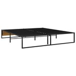 vidaXL Cadre de lit Noir Métal 140x200 cm