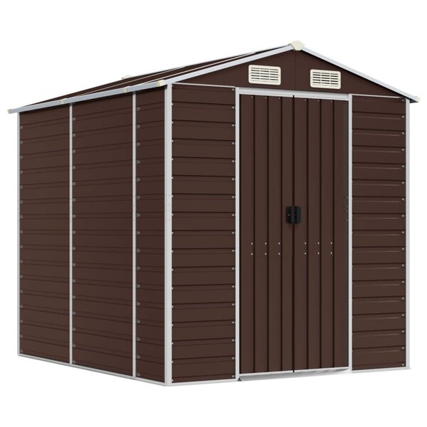 vidaXL Abri de jardin marron 191 x 215 x 198 cm en acier galvanisé