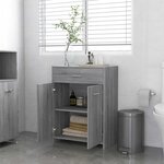 vidaXL Armoire de bain Sonoma gris 60x33x80 cm Bois d'ingénierie