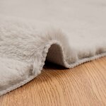 vidaXL Tapis en Fourrure Synthétique de Lapin Olite Beige 120 x 120 cm