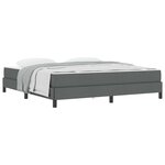 vidaXL Lit à ressorts avec matelas Gris foncé 180 x 200 cm tissu