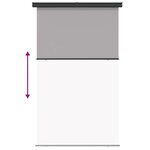 vidaXL Auvent latéral de balcon gris foncé 165x250 cm