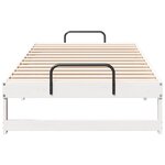 vidaXL Cadre de lit Blanc 90 x 200 cm Pin massif
