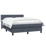 vidaXL Sommier à lattes de lit et matelas gris foncé 160x210cm velours