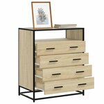 vidaXL Commode chêne sonoma 70x41x83 5 cm bois d'ingénierie