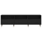 vidaXL Meuble TV Chêne noir 150 x 30 x 44.5 cm Bois d'ingénierie