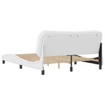 vidaXL Cadre de lit sans matelas blanc 160x200 cm similicuir