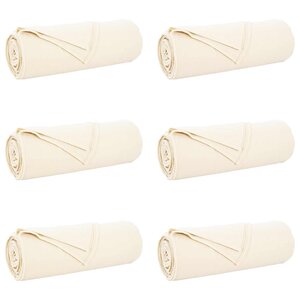 vidaXL Couvertures à jeter 6 Pièces Crème 280 x 210 cm Toison