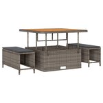 vidaXL Ensemble de canapé de jardin avec coussin 14 Pièces Gris