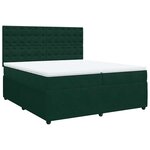 vidaXL Sommier à lattes de lit et matelas Vert foncé 200x200cm Velours